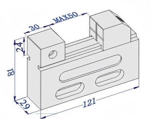 Stainless EDM vise 0-50mm wire edm fixtures stainless steel Stainless EDM vise 0-50mm wire edm fixtures stainless steel